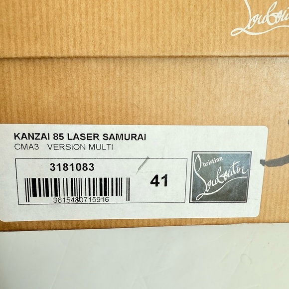 Christian Louboutin Black Gold Floral Laser Samurai Kanzai 85mm pumps EU 41 - Picture 11 of 11